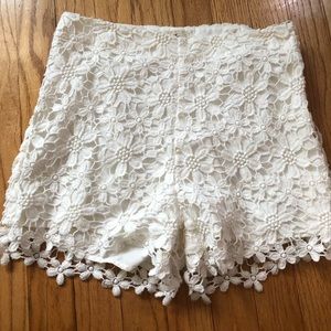 Lace flowered shorts